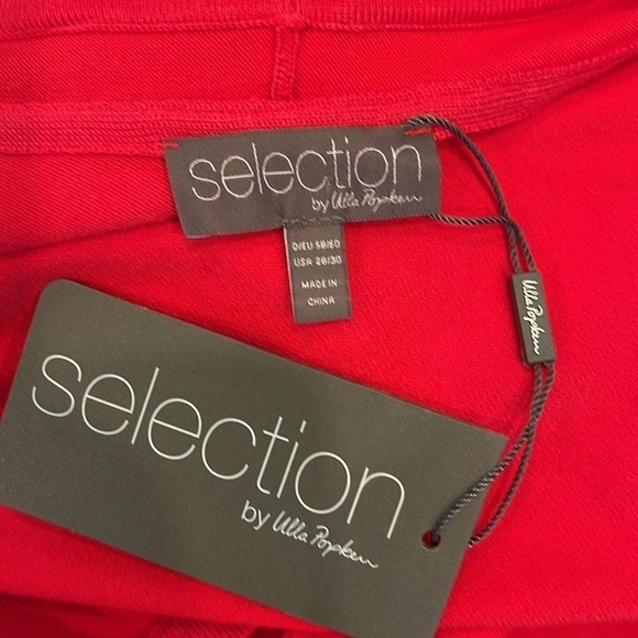 Ulla Popken SZ 28/30 plus Red open front lightweight cardigan with pockets - Picture 7 of 9